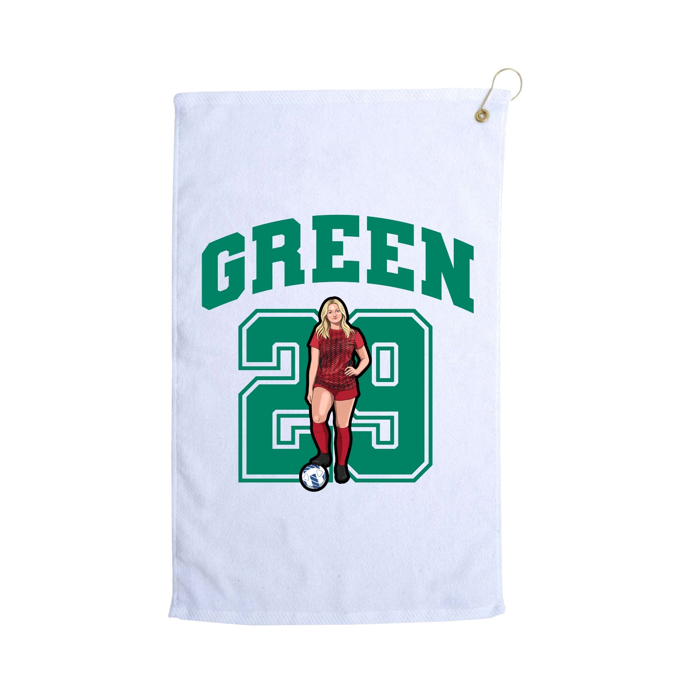 Golf Towel — Number in White