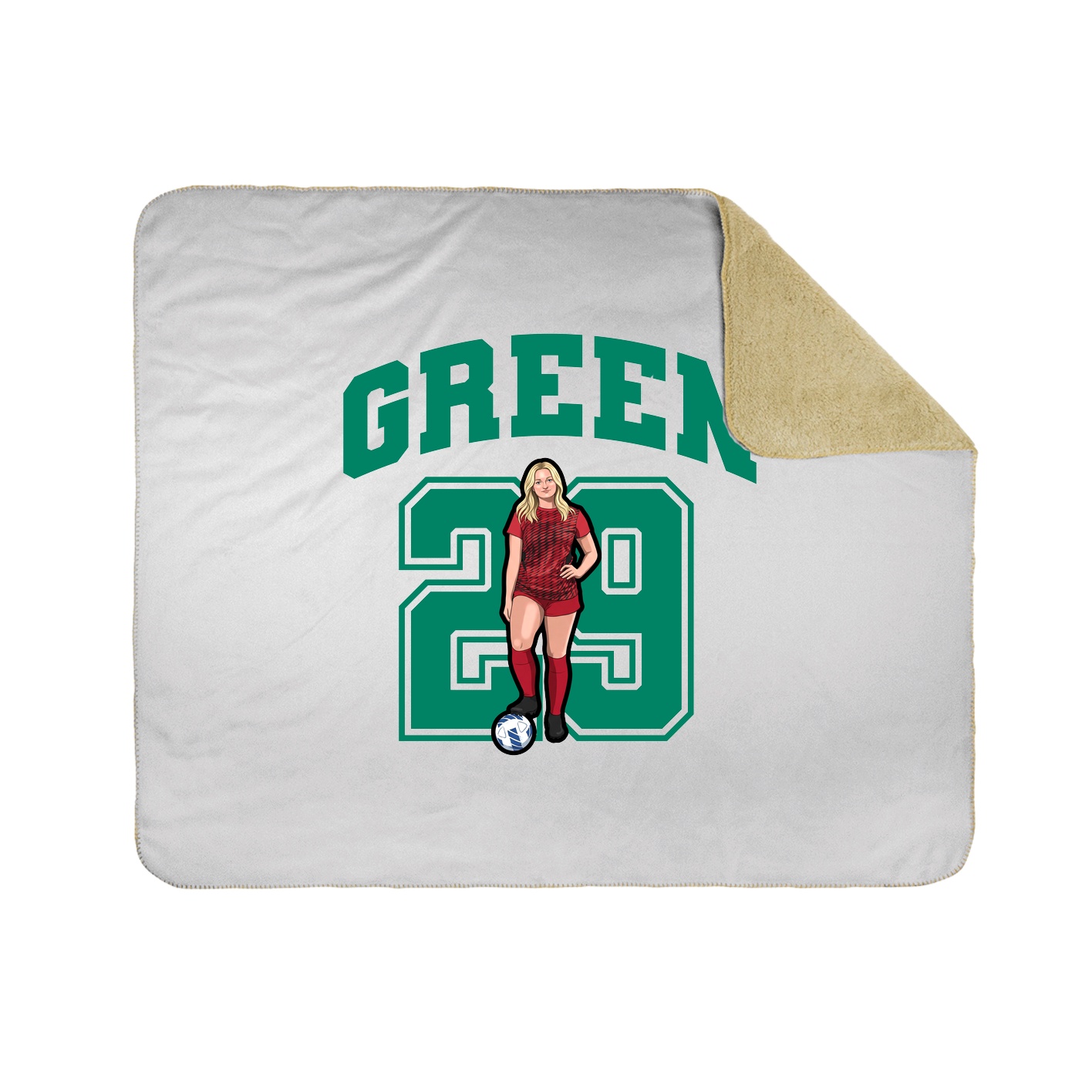 Throw Blanket — Number in White