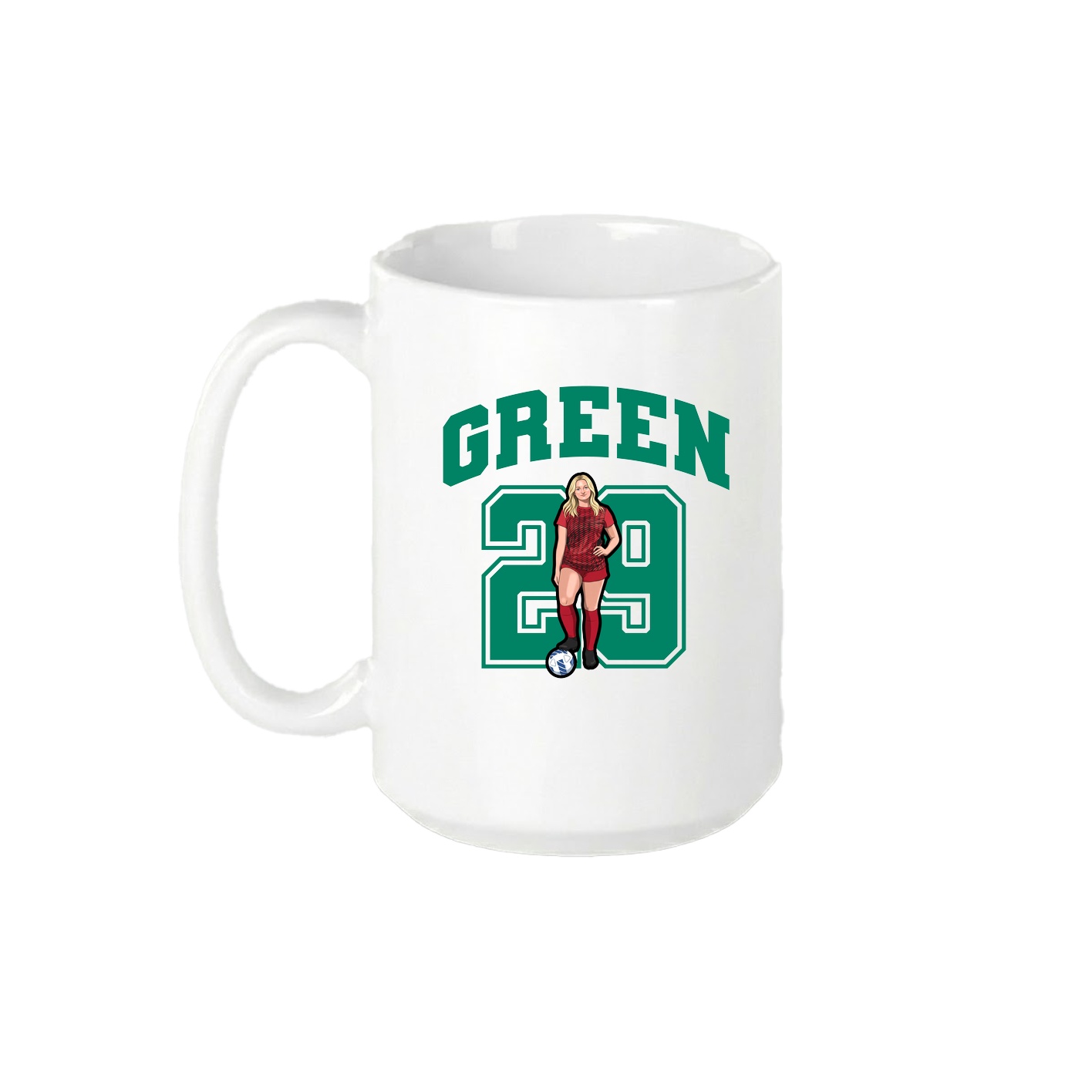 15oz Coffee Mug — Number in White