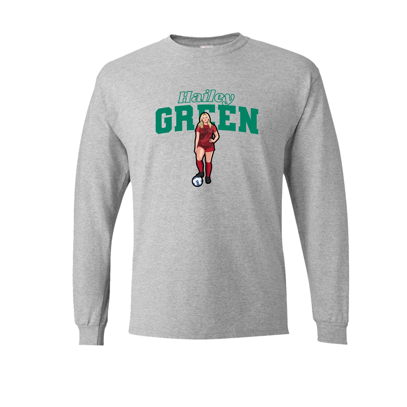 Long Sleeve Tee — Name Arch in Grey