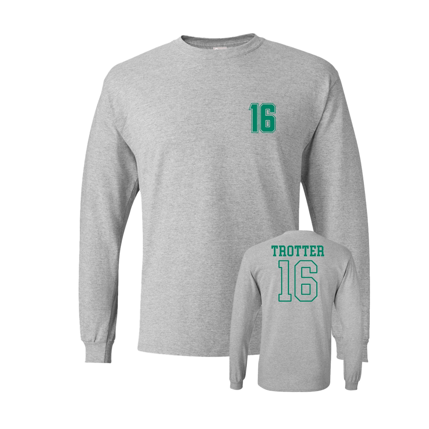 Long Sleeve Tee — Chest Back in Grey