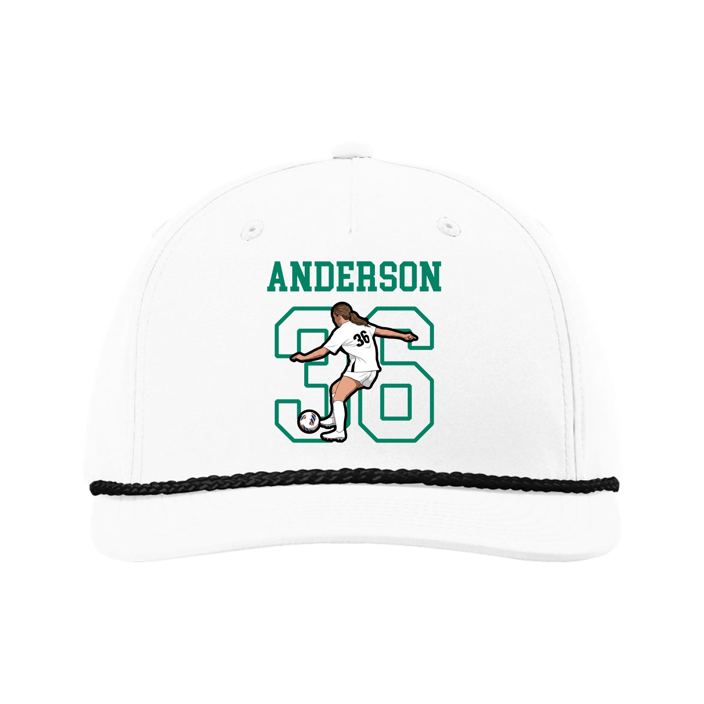 Five-Panel Classic Rope Cap — Shirsey in White