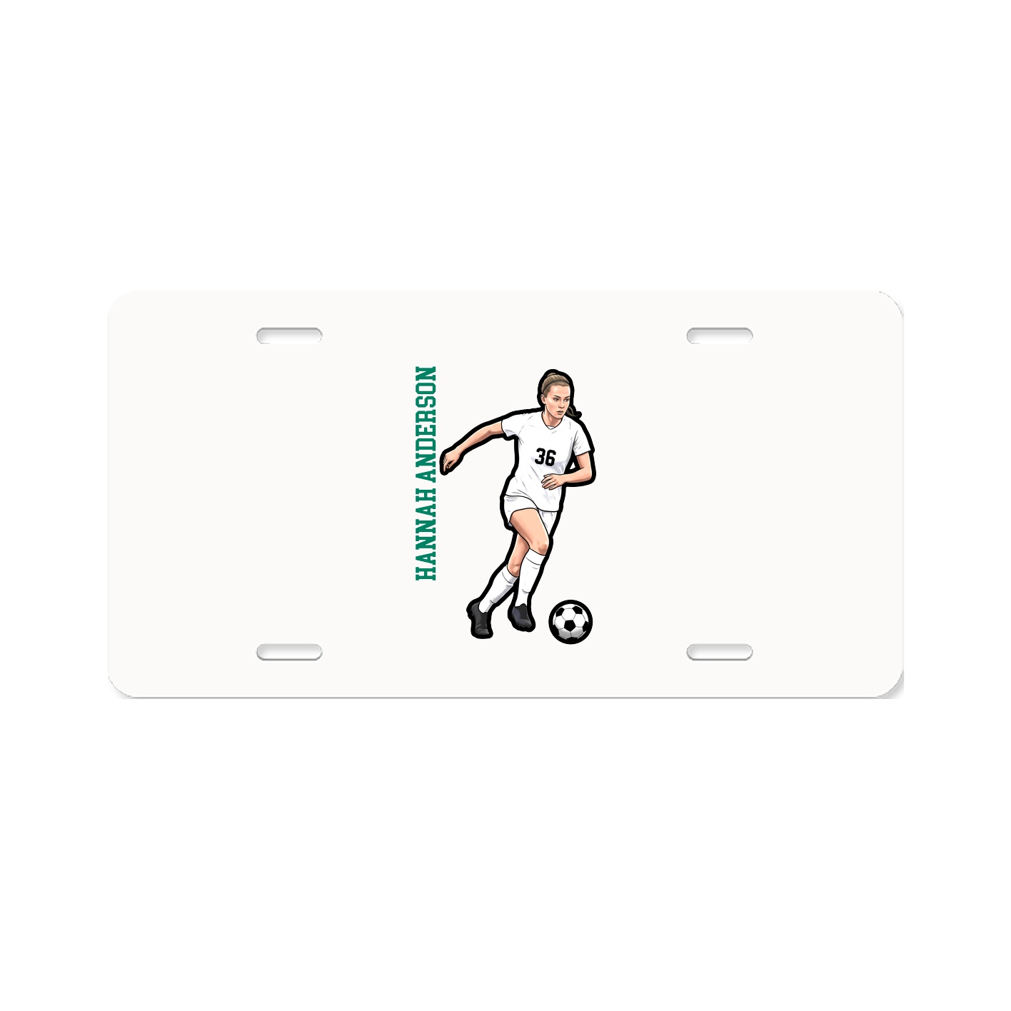 License Plate — Name Vertical in Classic