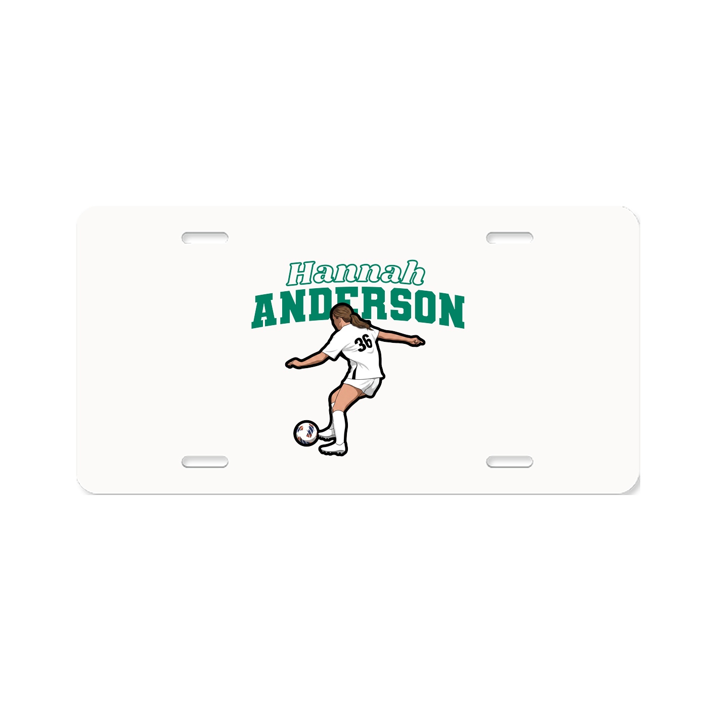 License Plate — Name Arch in Classic