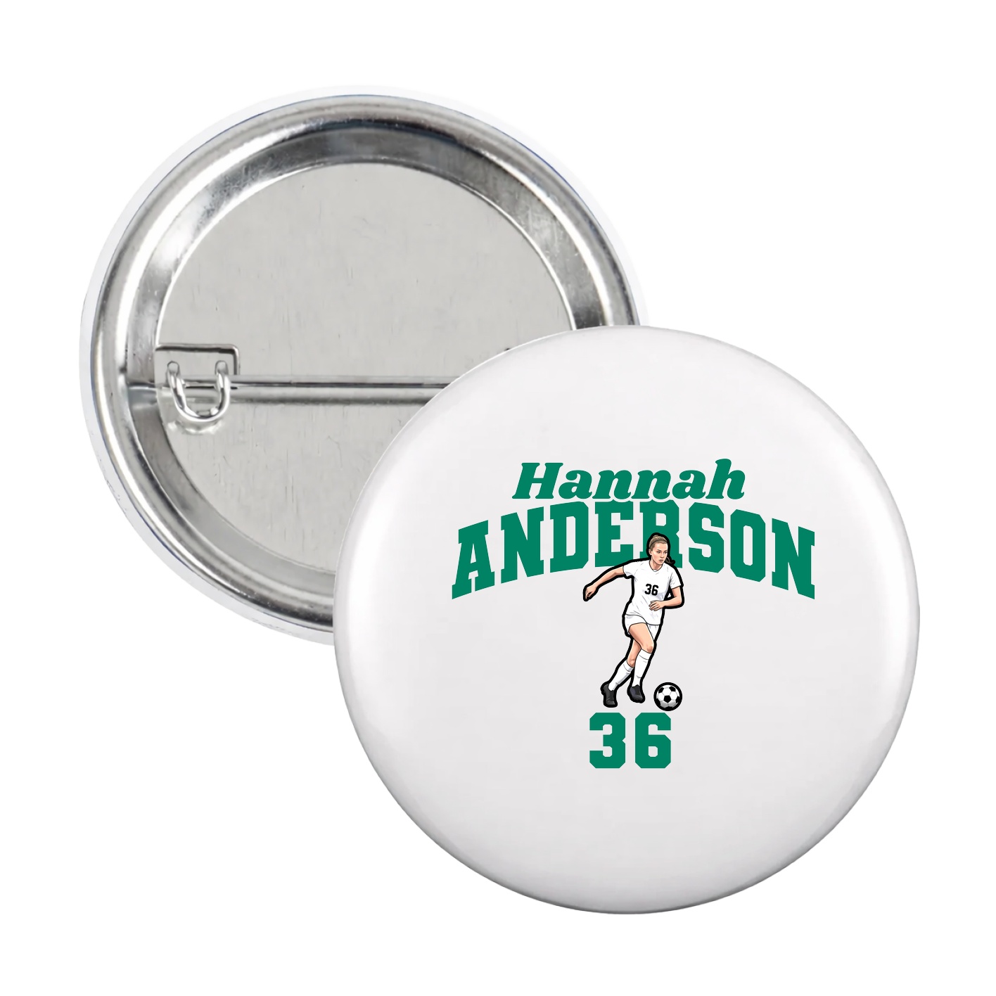 Game Day Button — Signature Arch in White