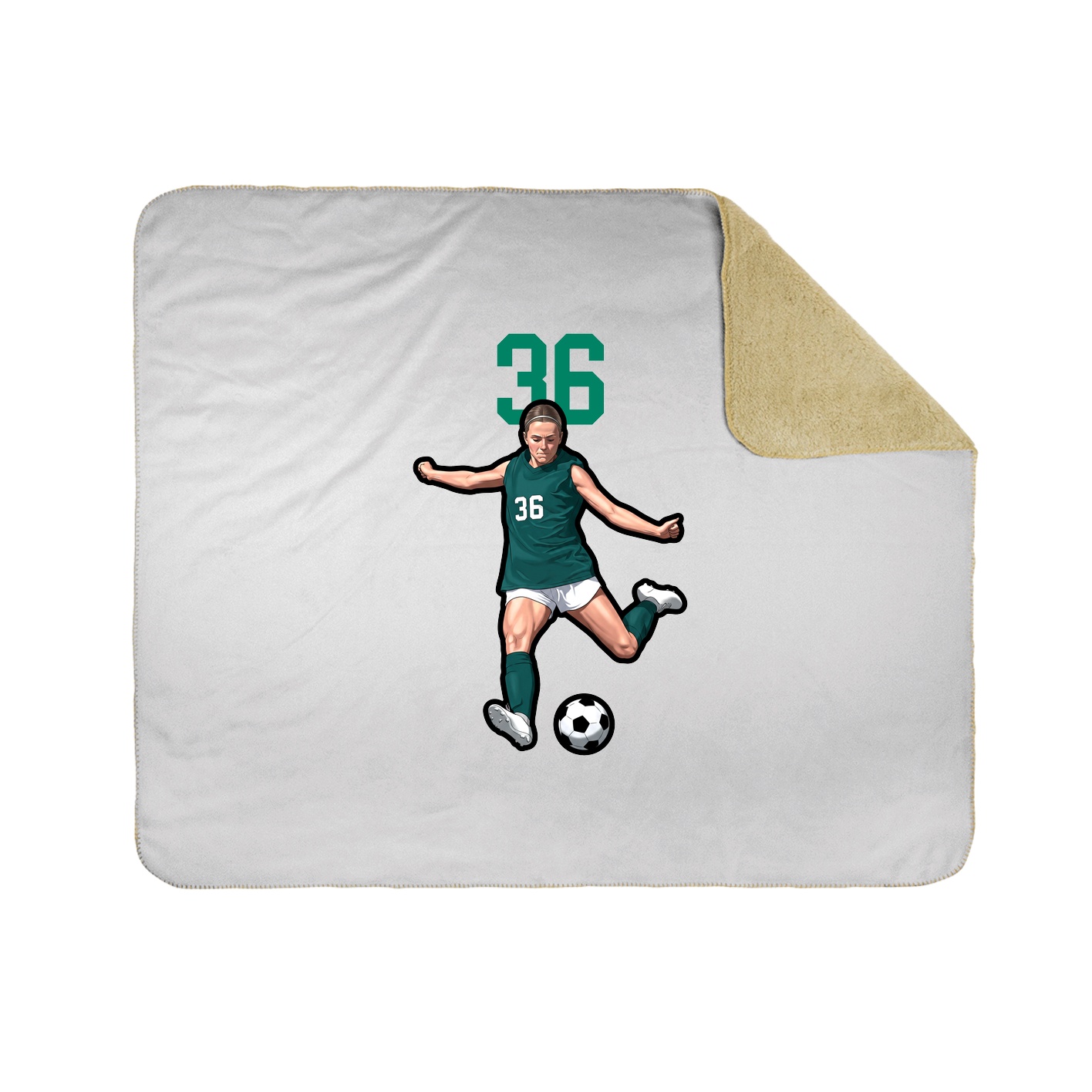 Throw Blanket — Number Top in White