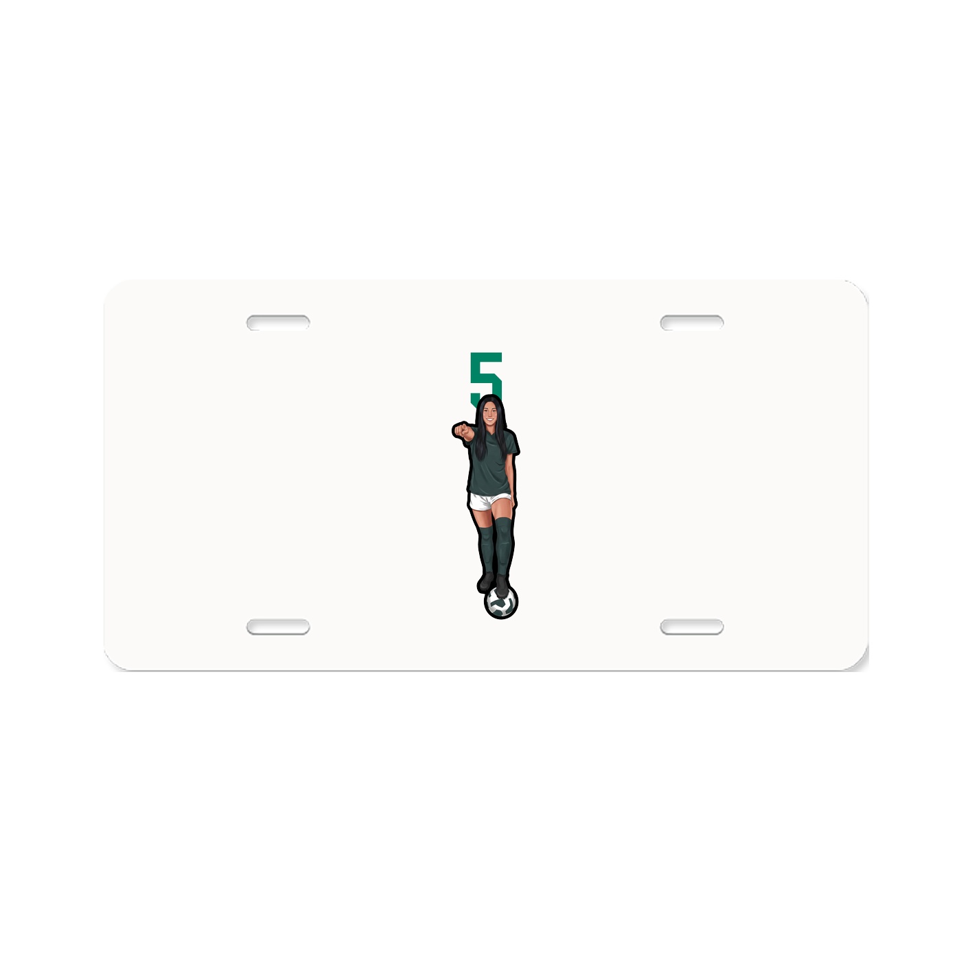 License Plate — Number Top in Classic