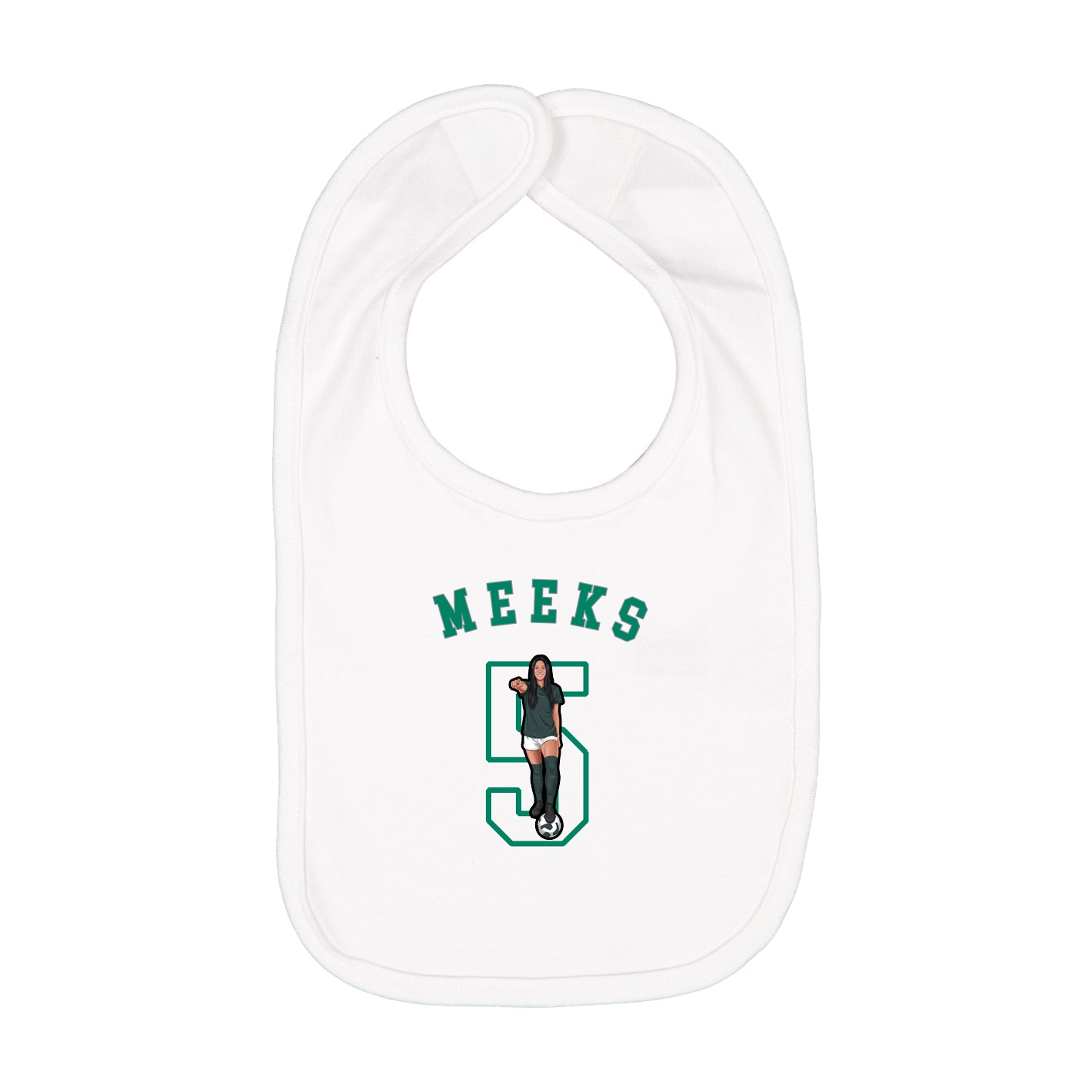 Infant Bib — Shirsey Arch in White