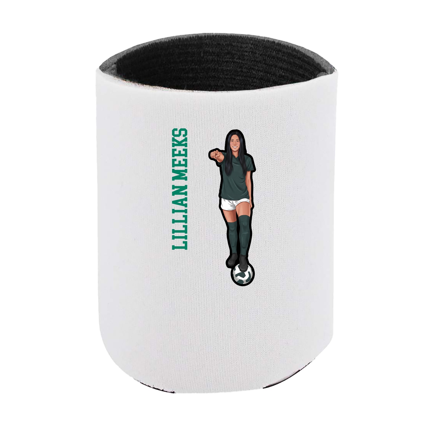 Can Holder — Name Vertical in White