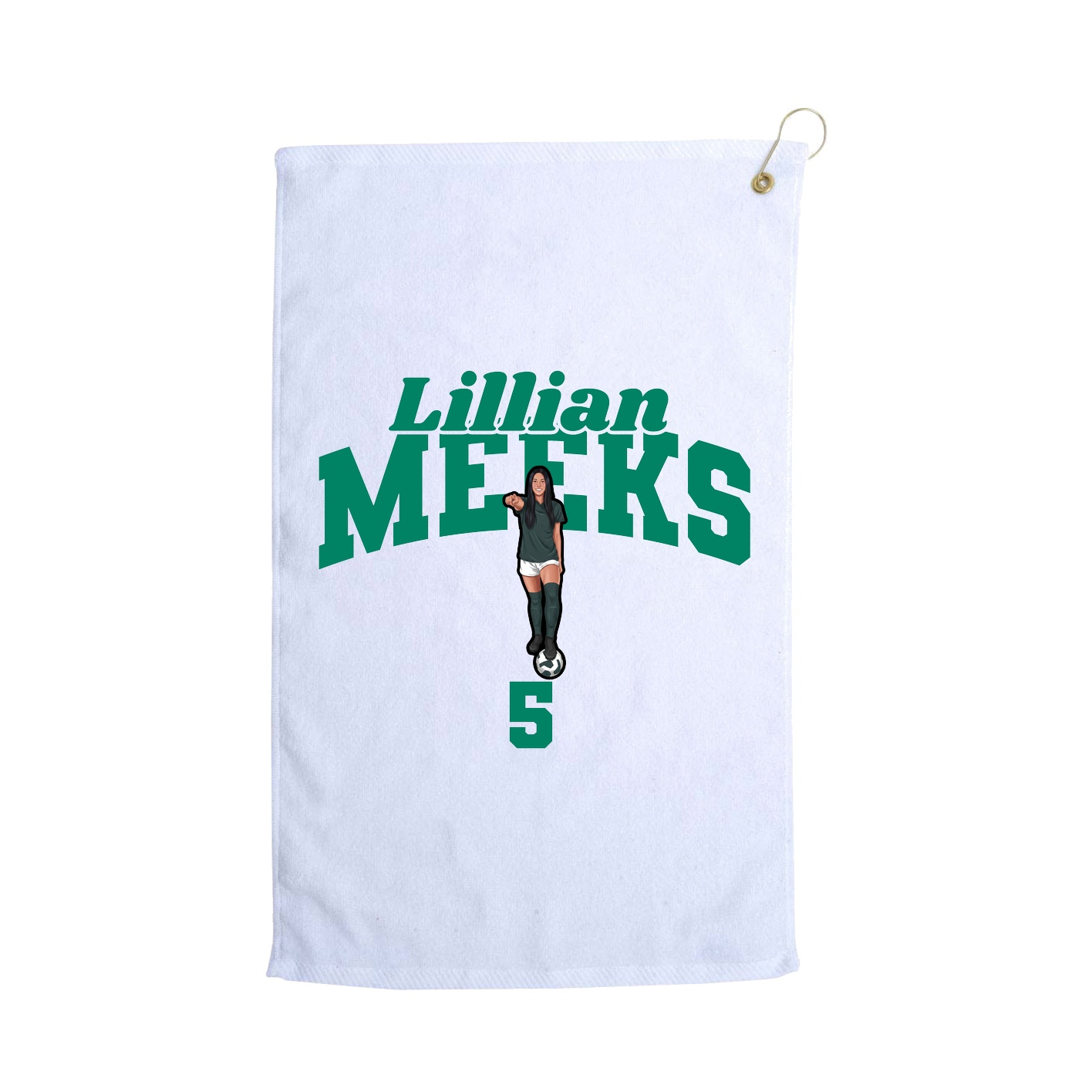 Golf Towel — Signature Arch in White