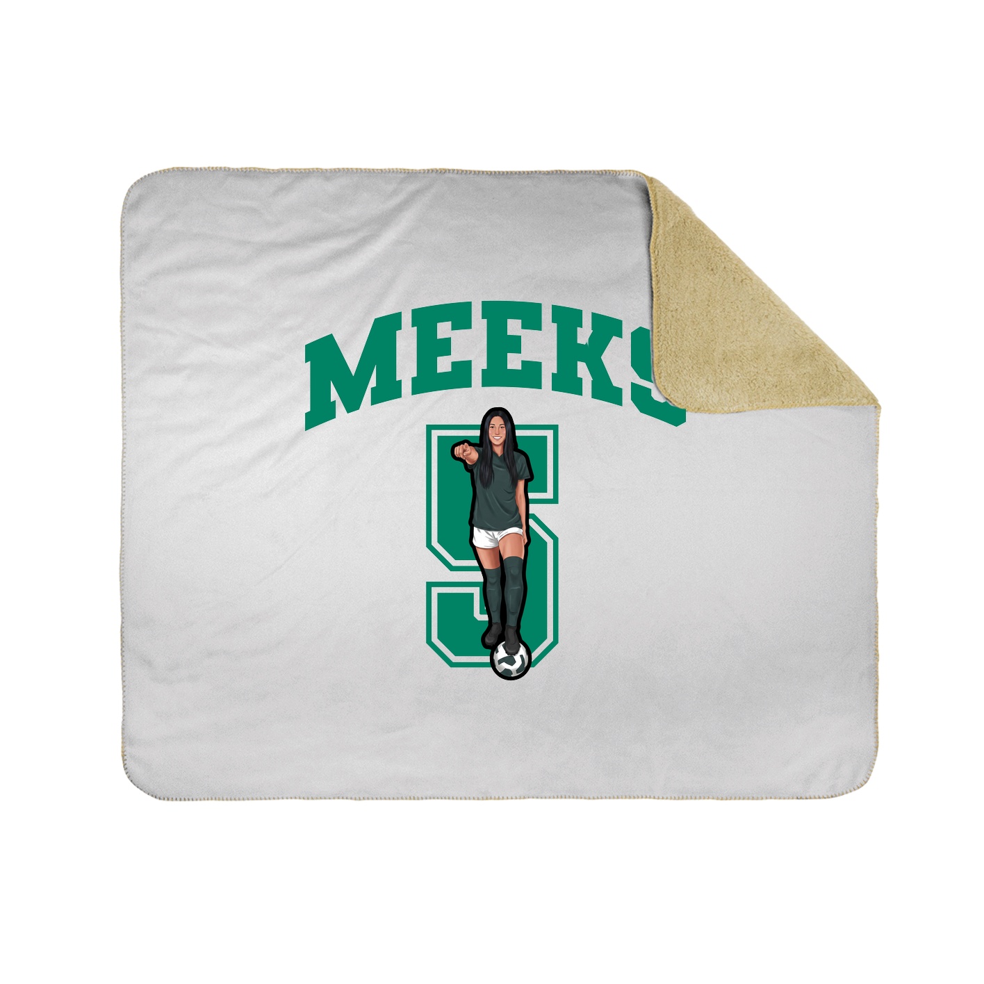 Throw Blanket — Number in White