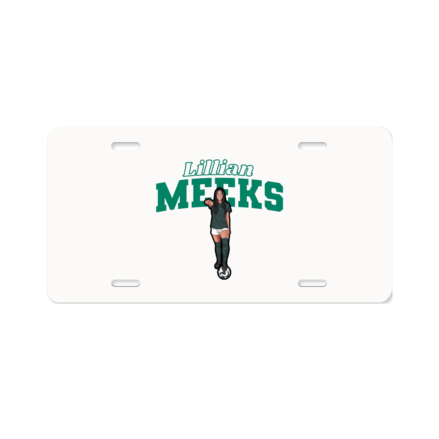License Plate — Name Arch in Classic
