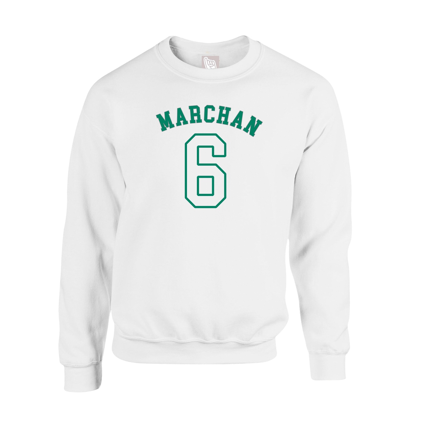 Fleece Crew — Shirsey Arch in White