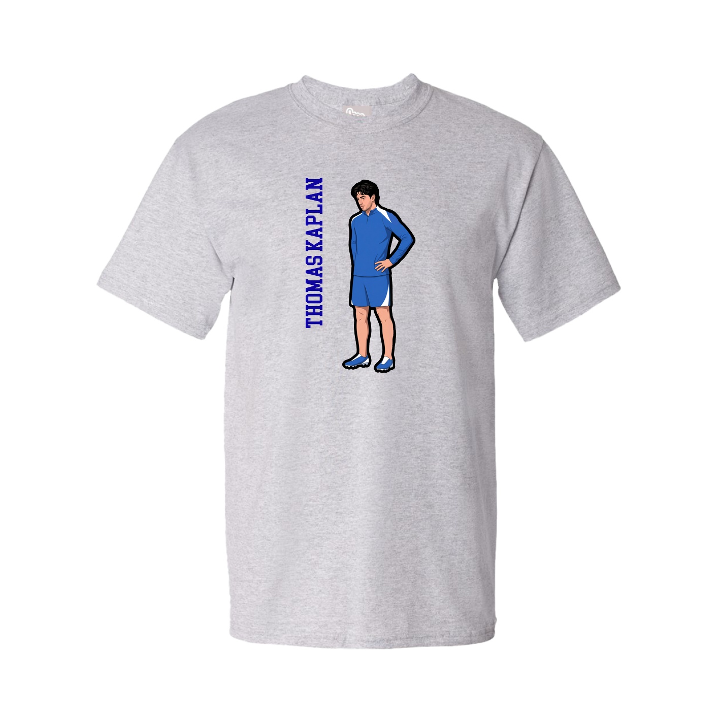 Tee — Name Vertical in Grey