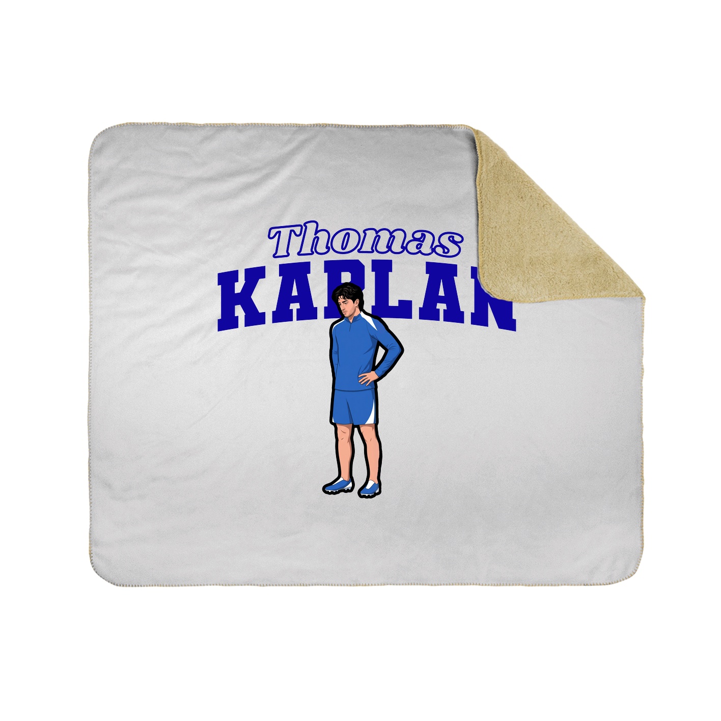 Throw Blanket — Name Arch in White