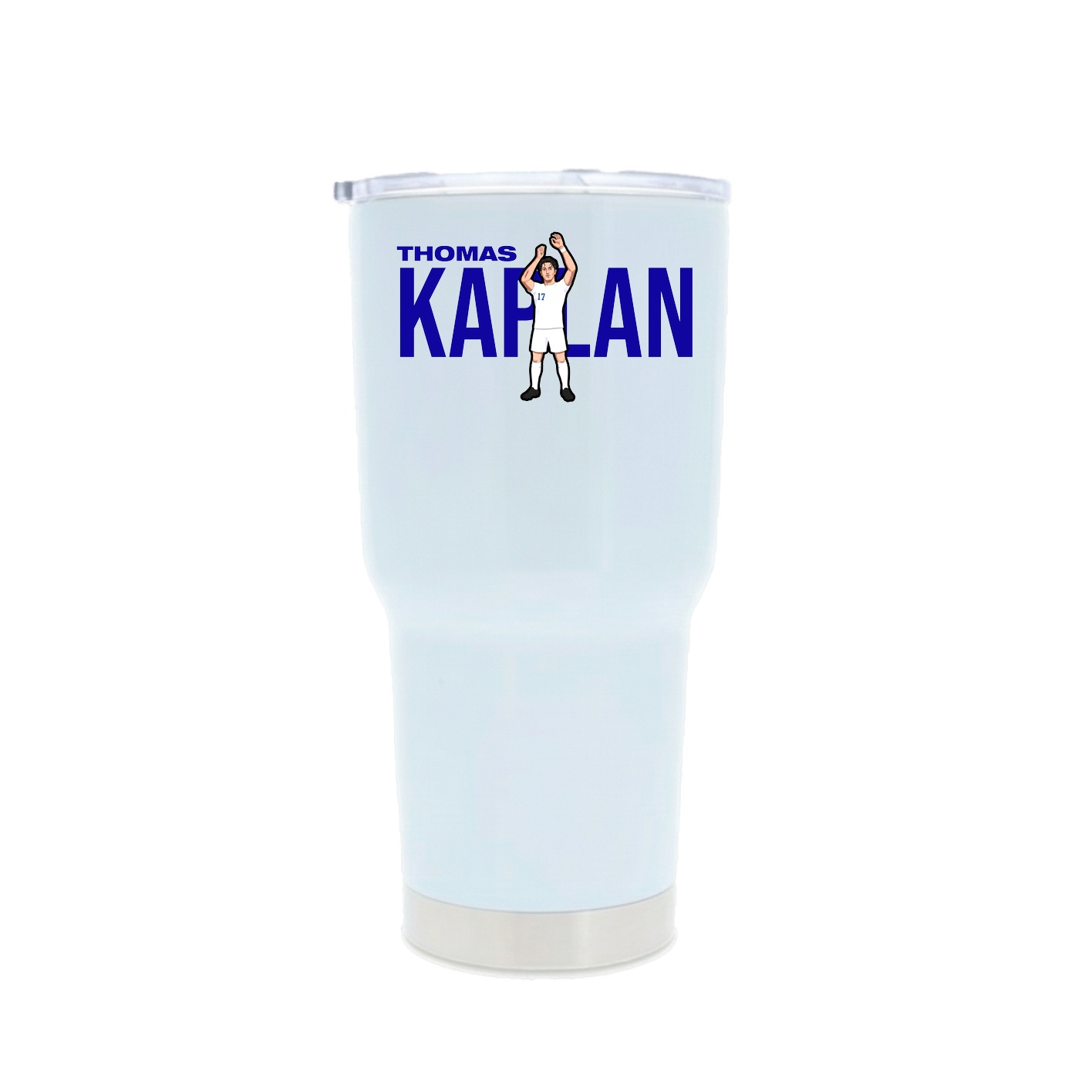 30oz Stainless Steel Tumbler — Player Name in White