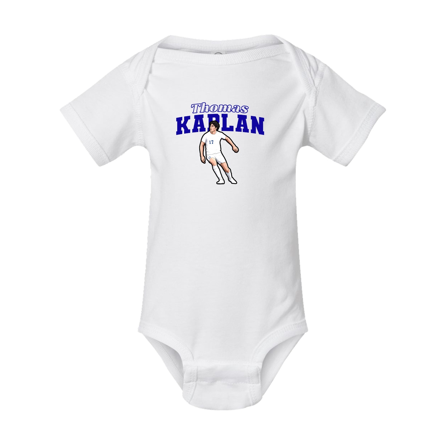 Baby Onesie — Name Arch in White