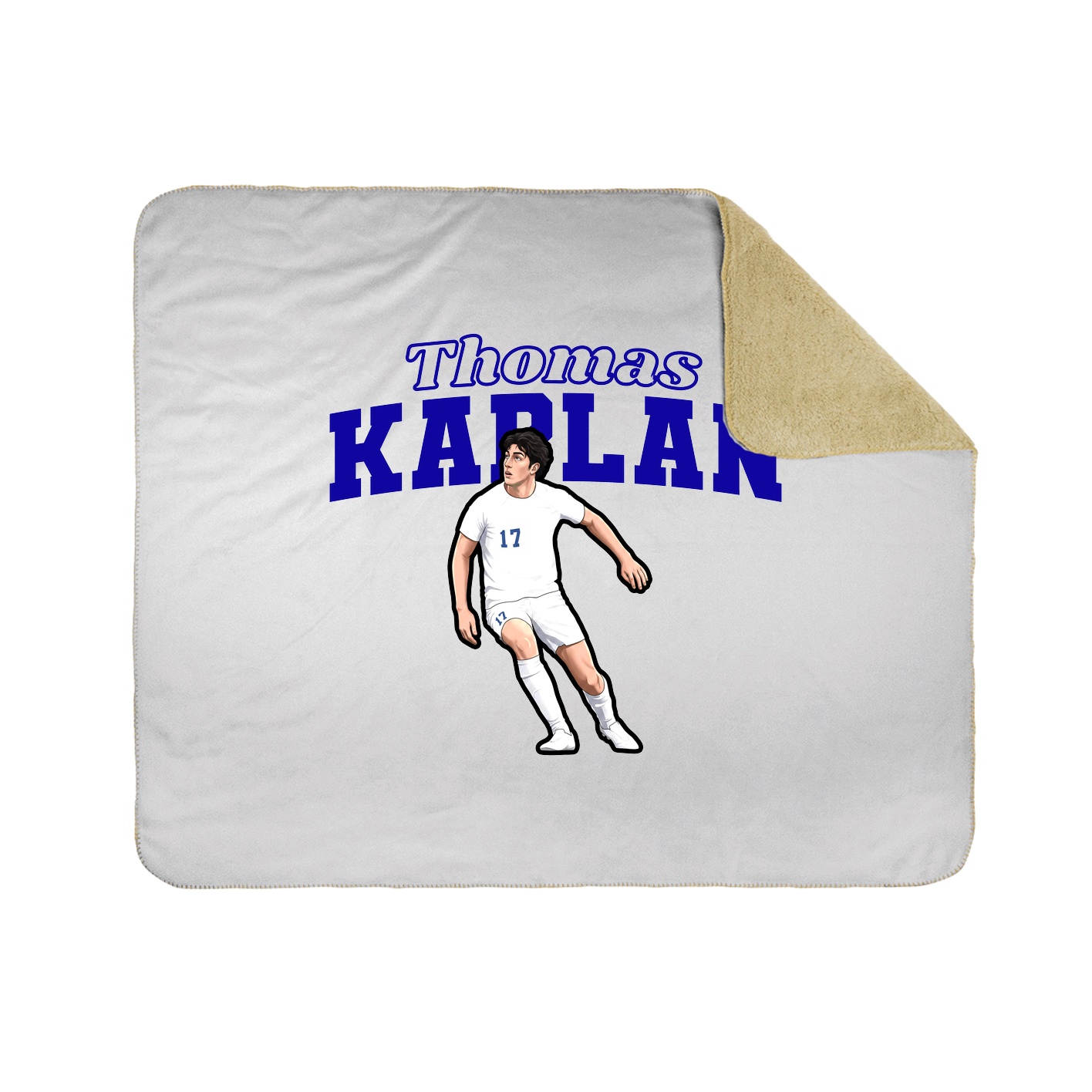 Throw Blanket — Name Arch in White
