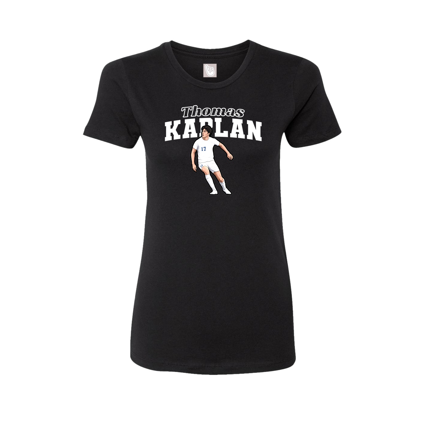 Fitted Women's Tee — Name Arch in Black