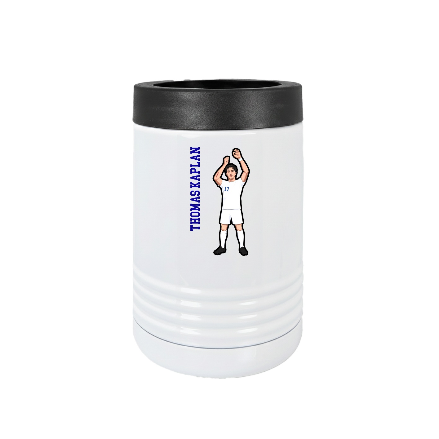 Beverage Holder — Name Vertical in White