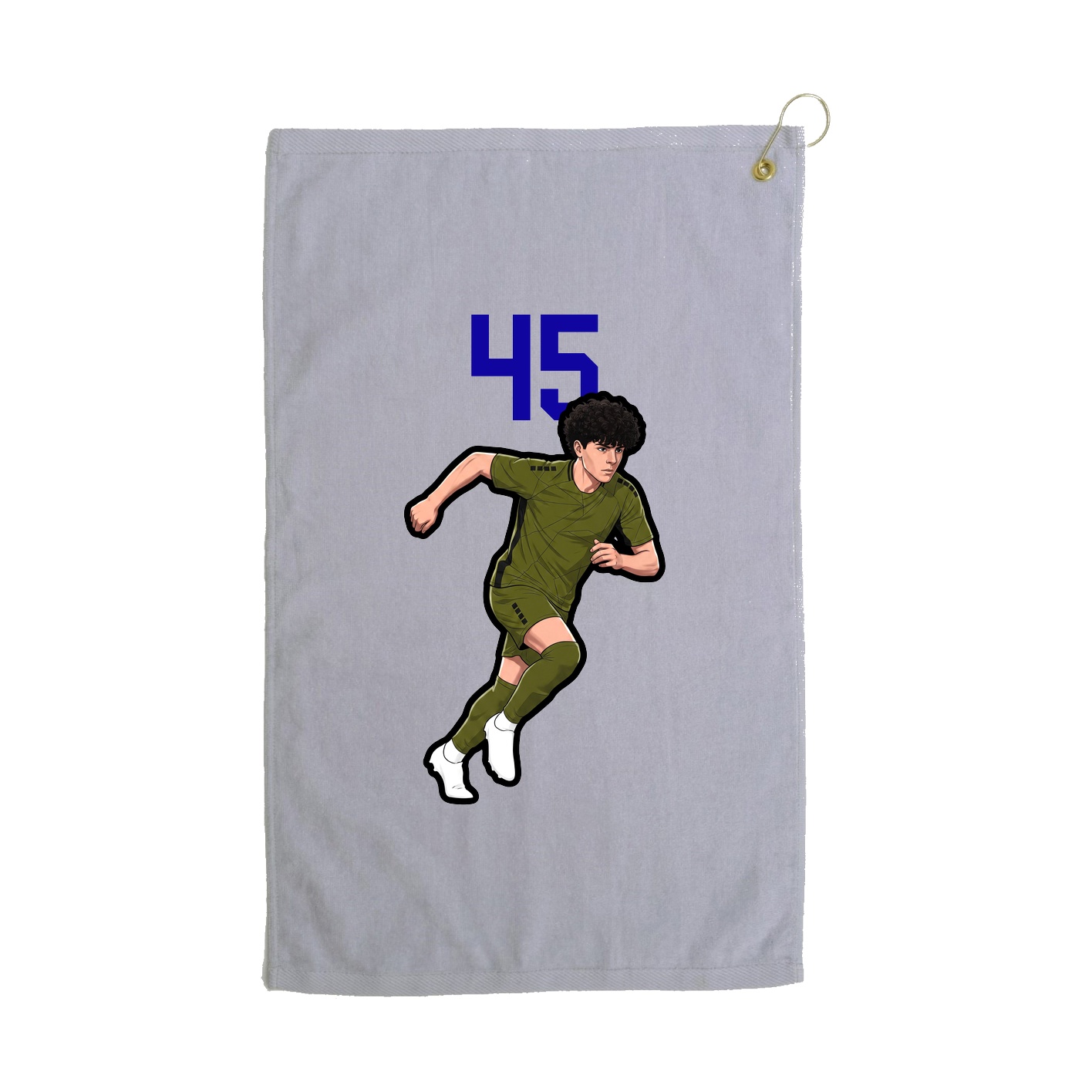 Golf Towel — Number Top in Grey