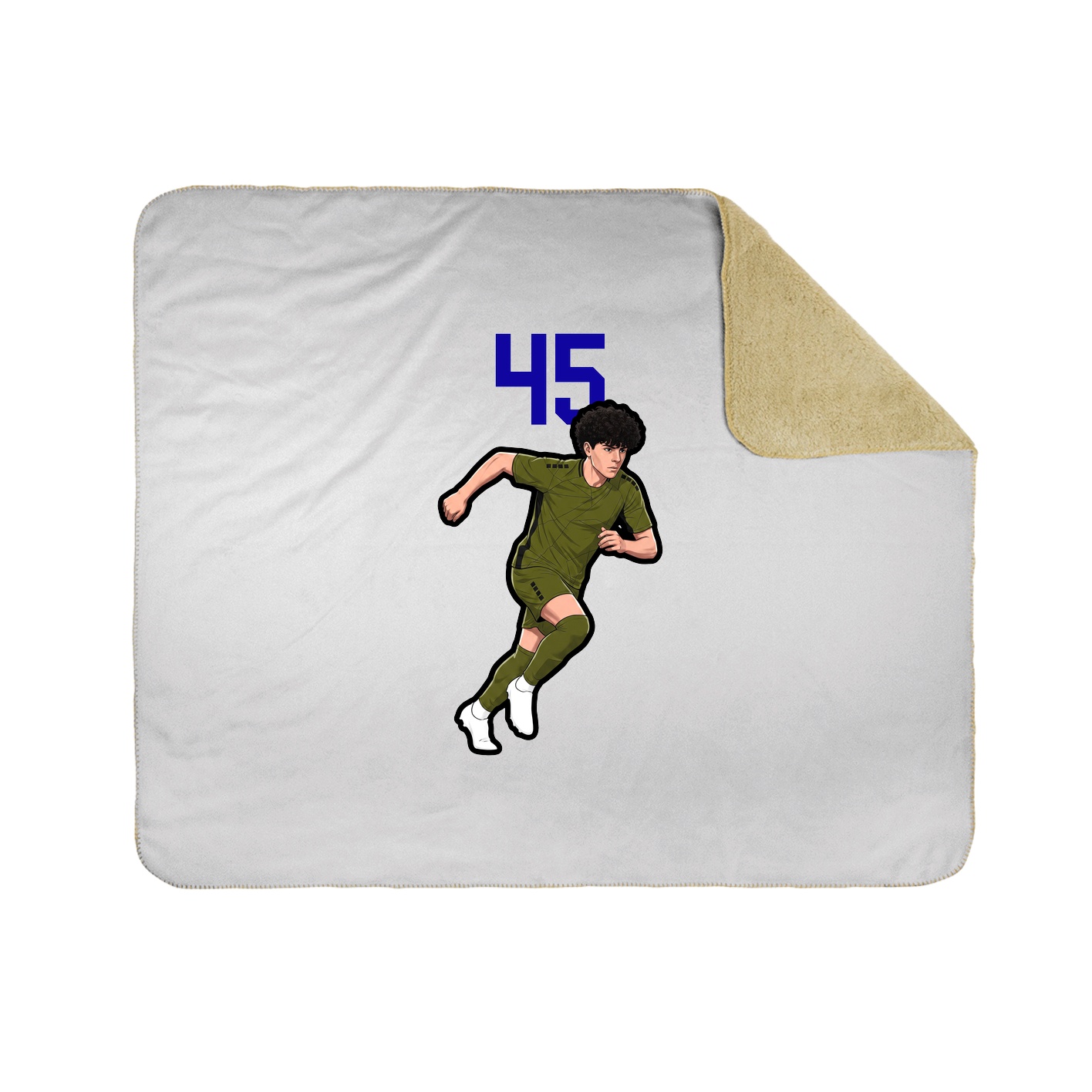 Throw Blanket — Number Top in White