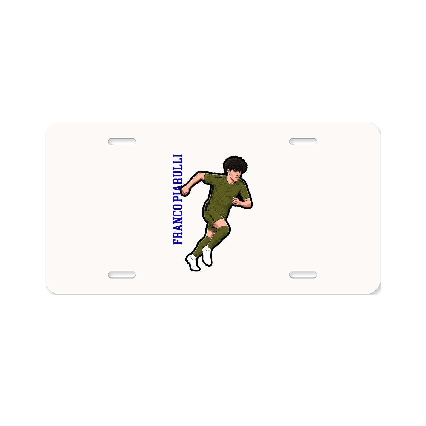 License Plate — Name Vertical in Classic