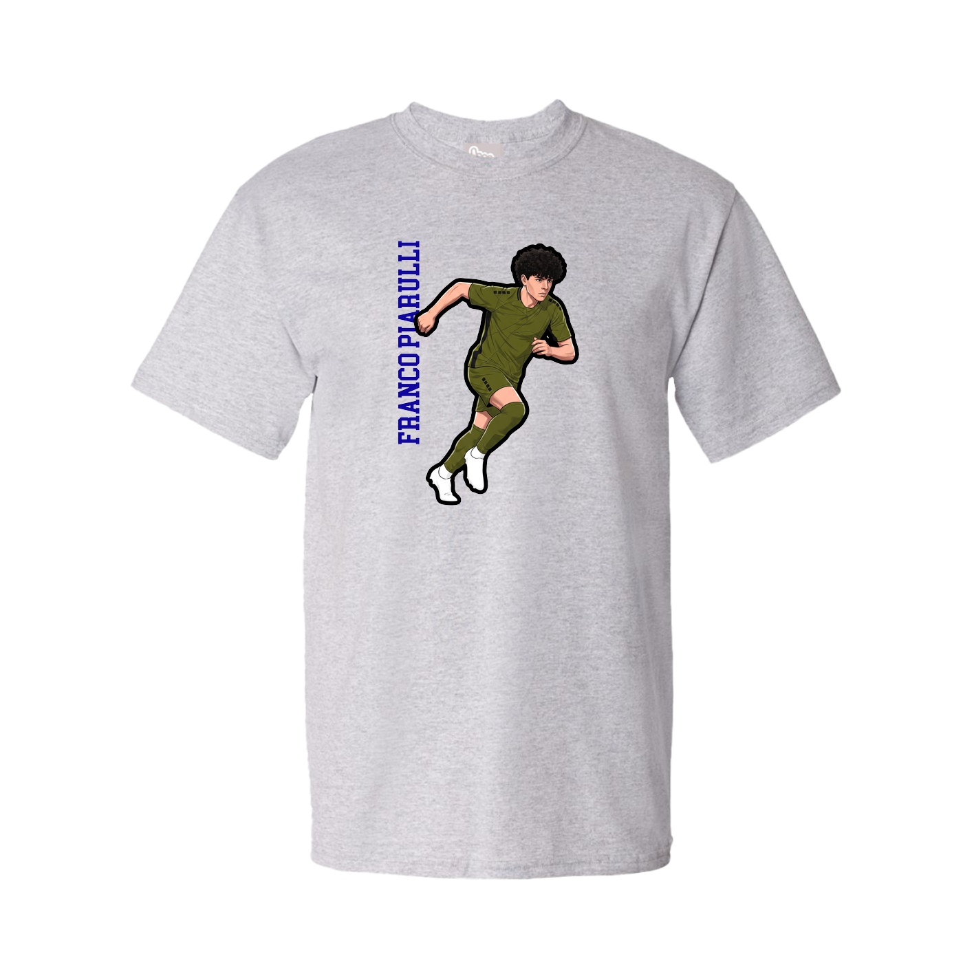 Tee — Name Vertical in Grey