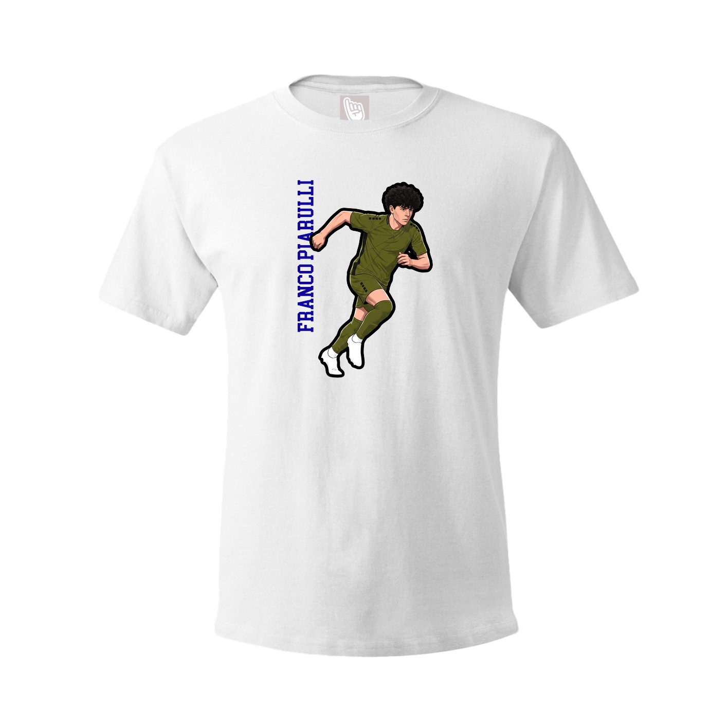 Youth Tee — Name Vertical in White