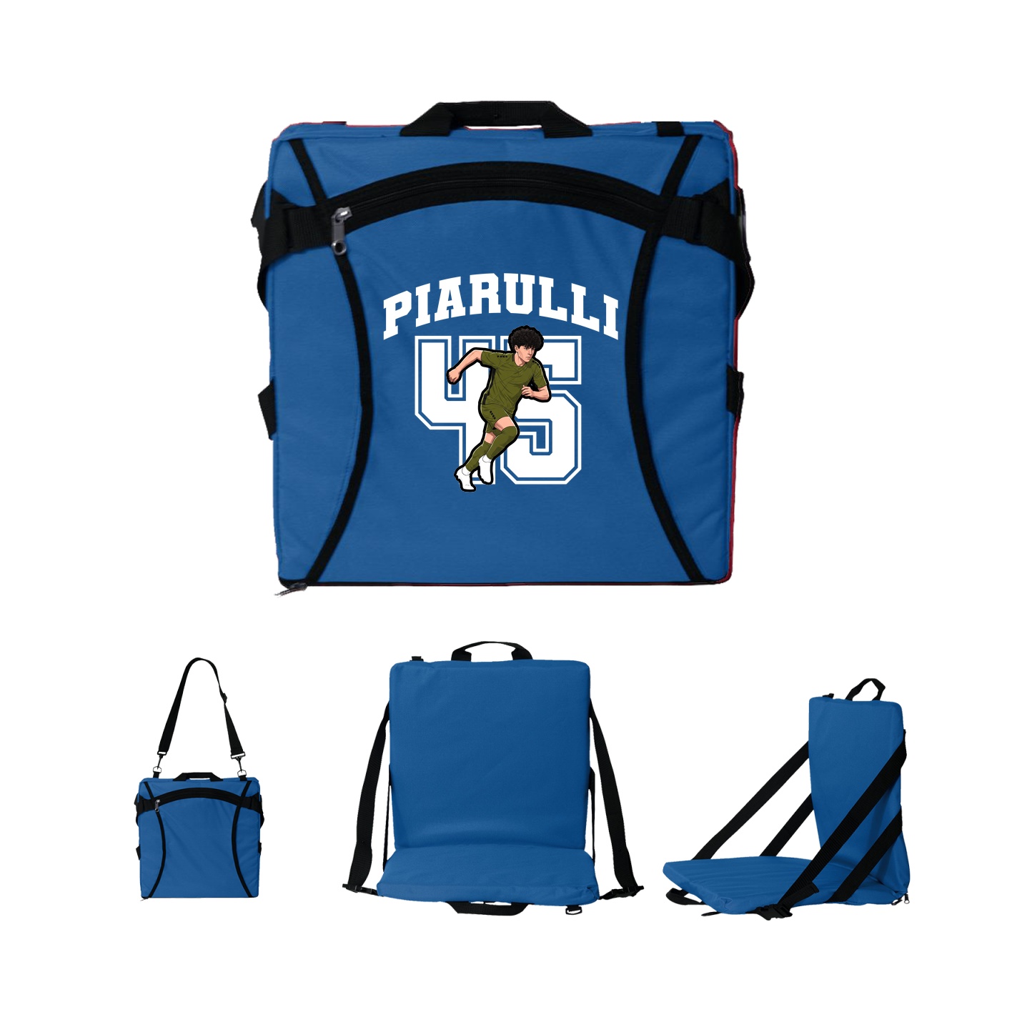 Folding Stadium Seat — Number in Royal