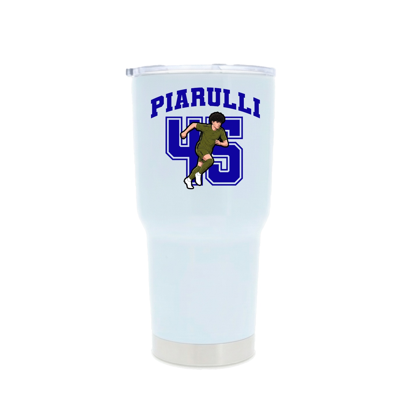 30oz Stainless Steel Tumbler — Number in White