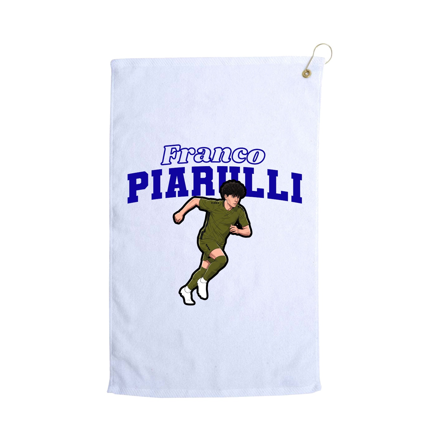 Golf Towel — Name Arch in White
