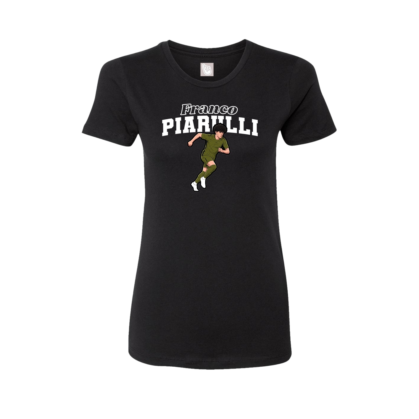 Fitted Women's Tee — Name Arch in Black