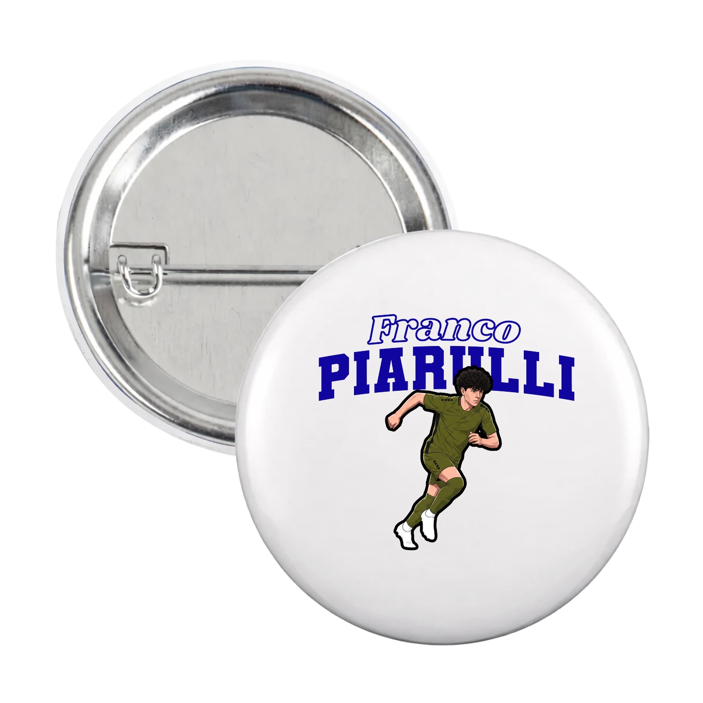 Game Day Button — Name Arch in White