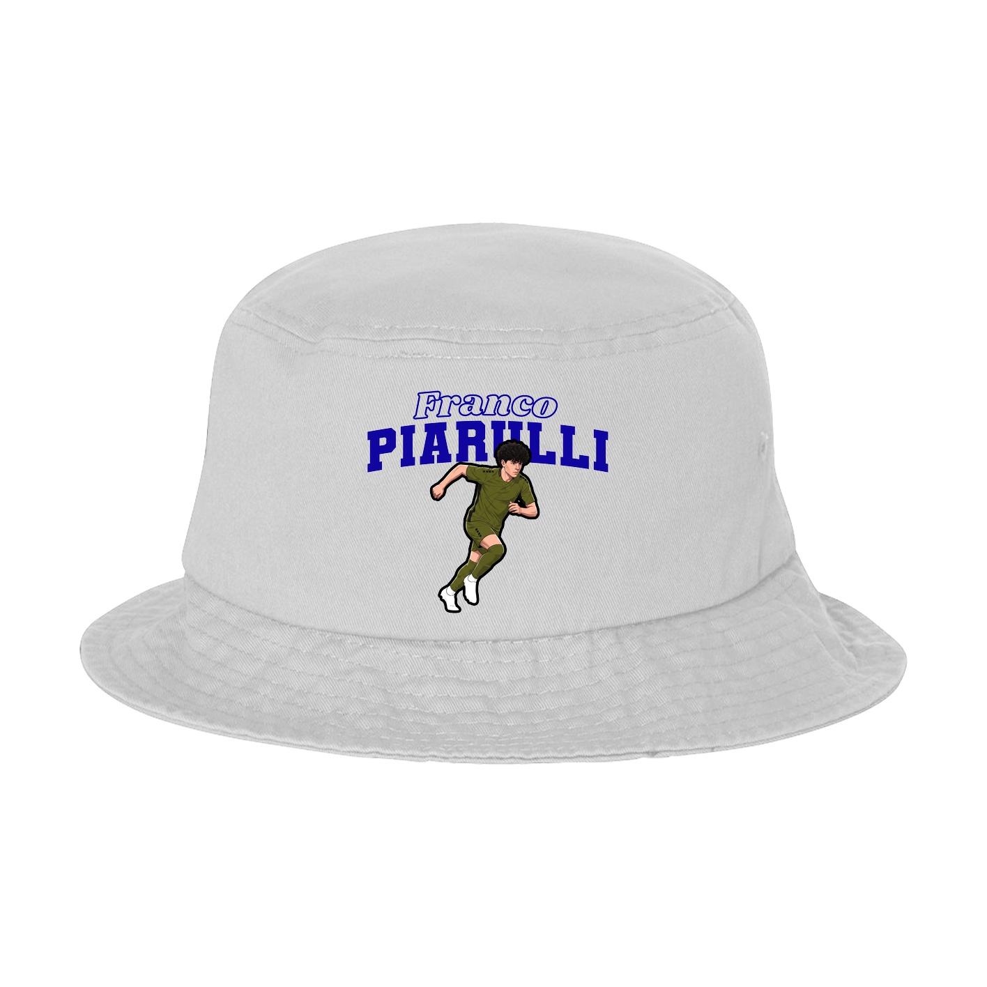 Bucket Cap — Name Arch in White