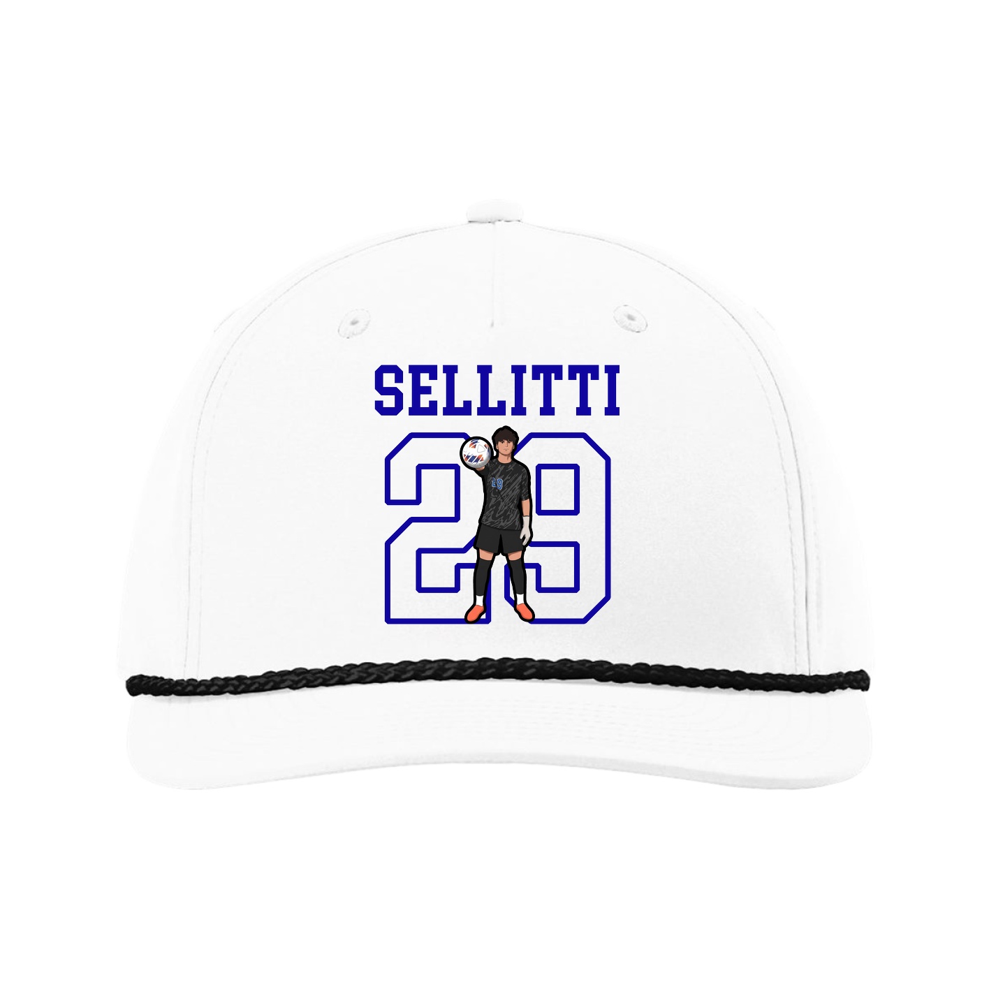 Five-Panel Classic Rope Cap — Shirsey in White