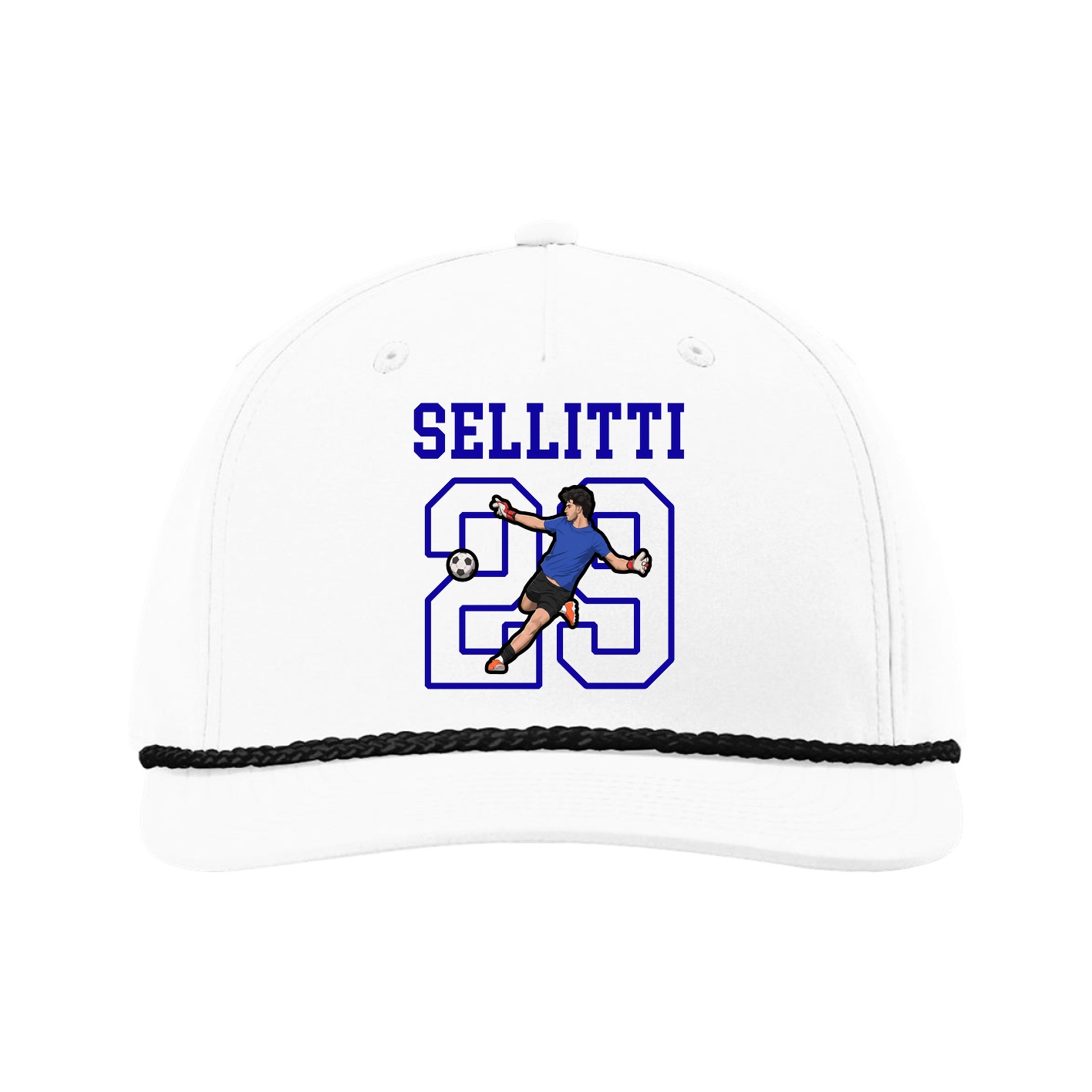 Five-Panel Classic Rope Cap — Shirsey in White