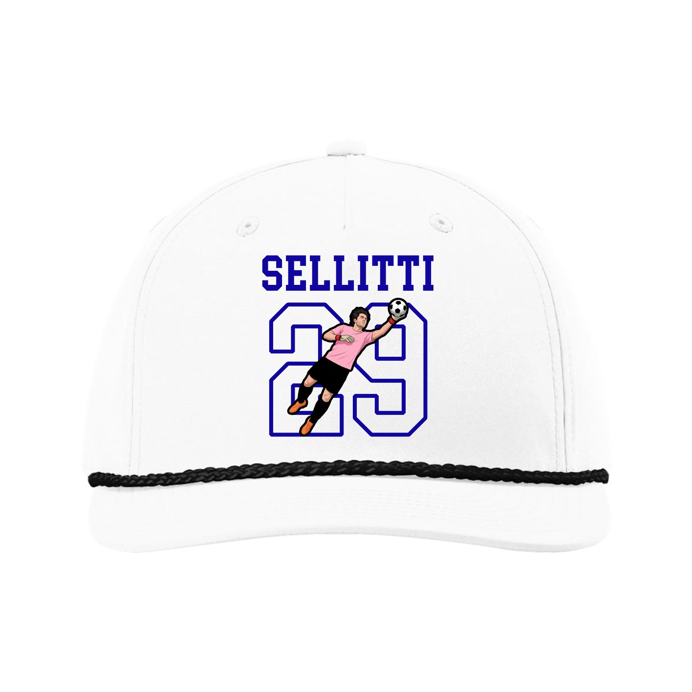 Five-Panel Classic Rope Cap — Shirsey in White