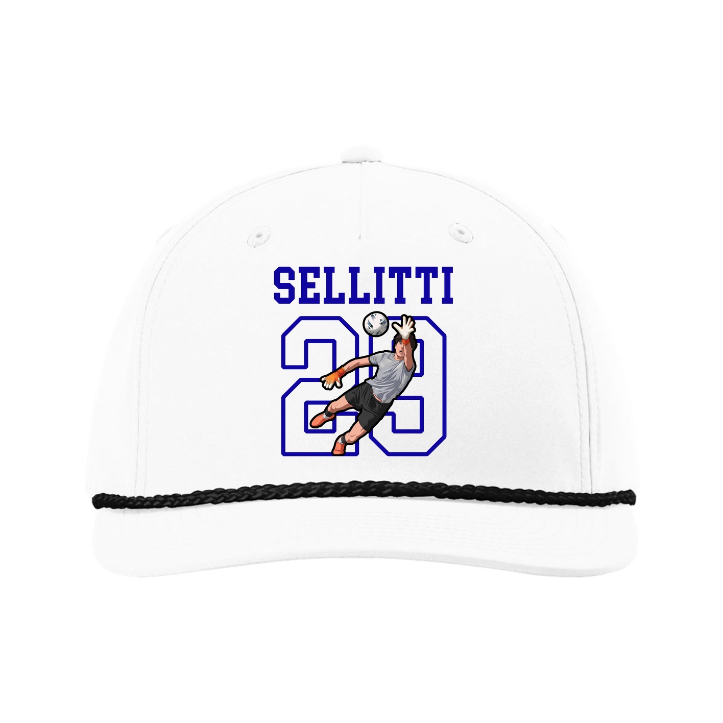 Five-Panel Classic Rope Cap — Shirsey in White