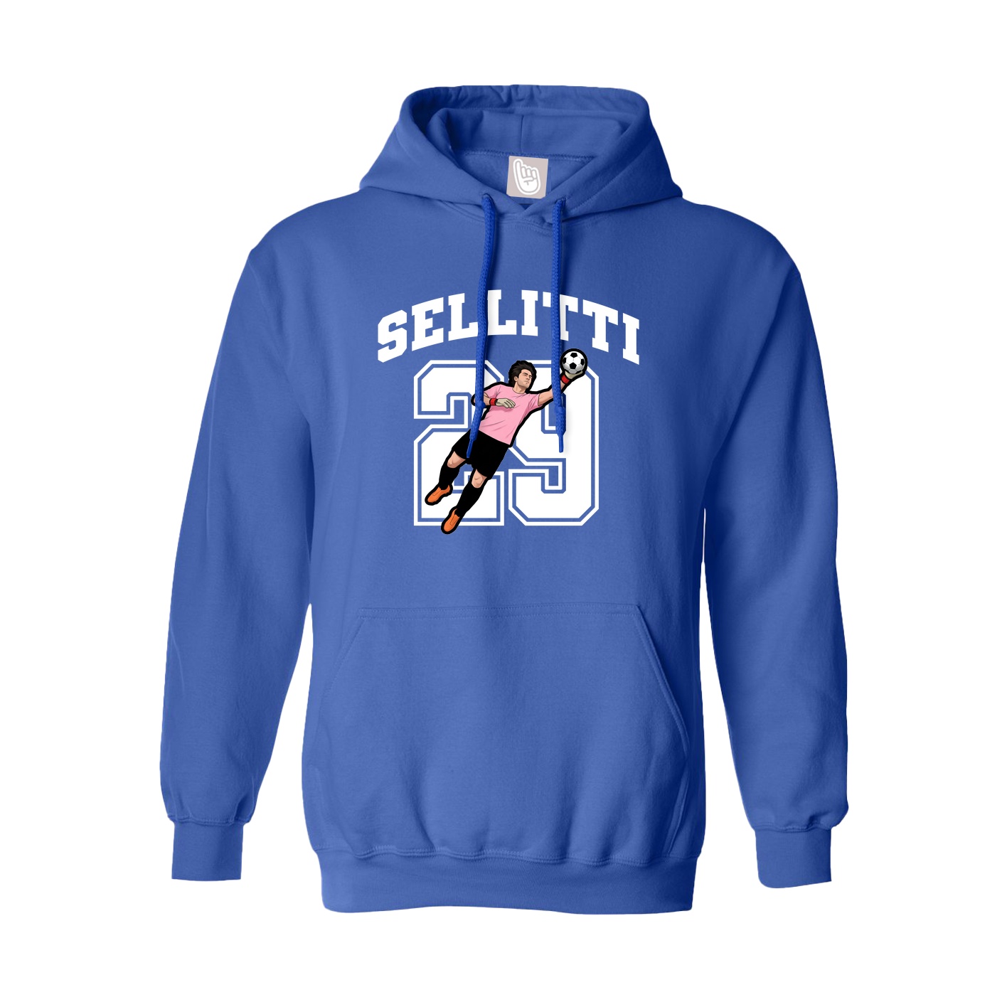 Youth Hoodie — Number in Royal