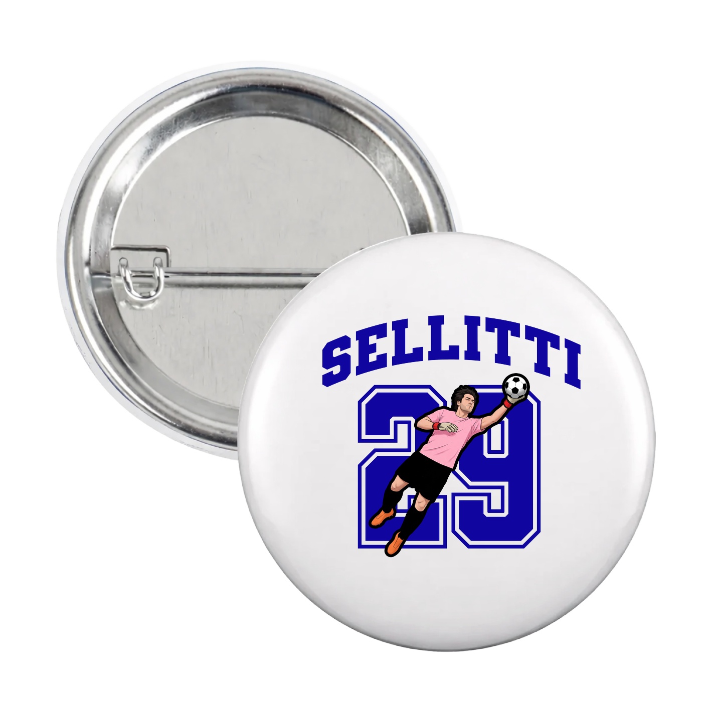 Game Day Button — Number in White