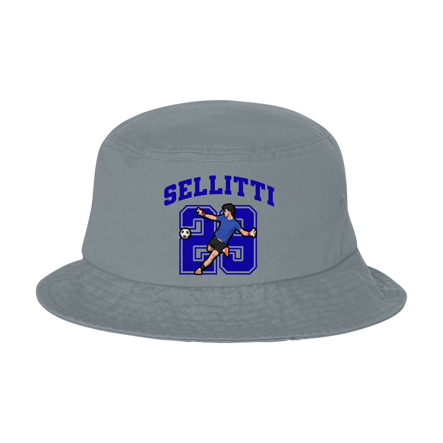 Bucket Cap — Number in Grey