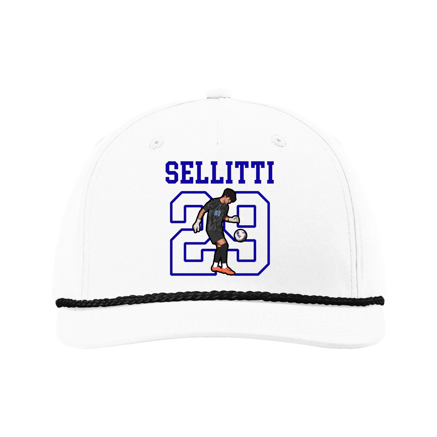 Five-Panel Classic Rope Cap — Shirsey in White
