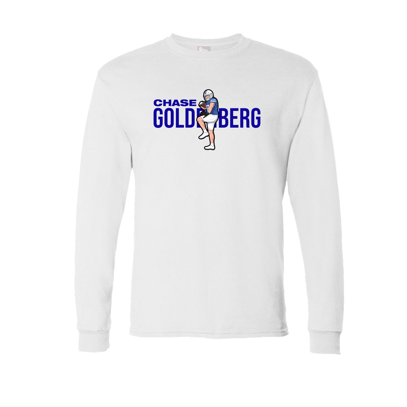Long Sleeve Tee — Player Name in White