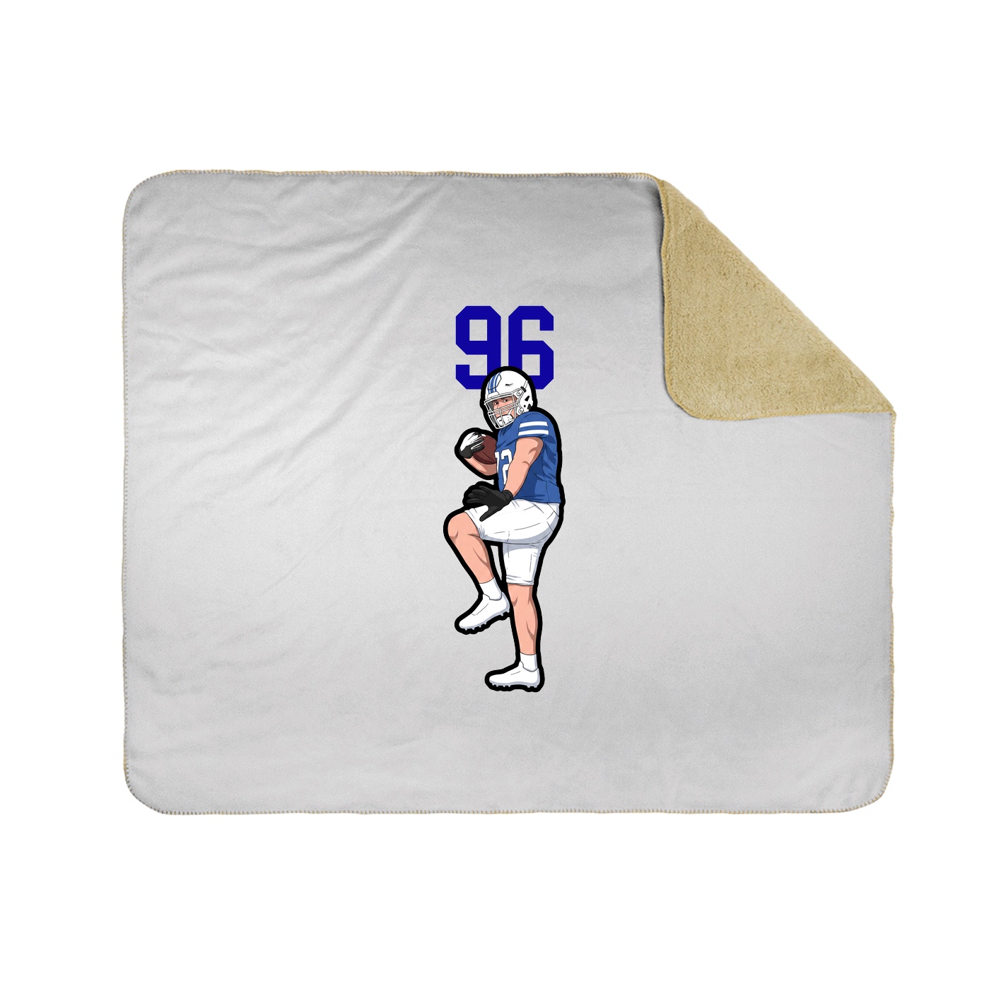 Throw Blanket — Number Top in White
