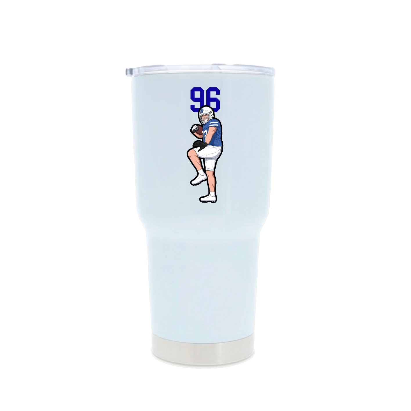 30oz Stainless Steel Tumbler — Number Top in White