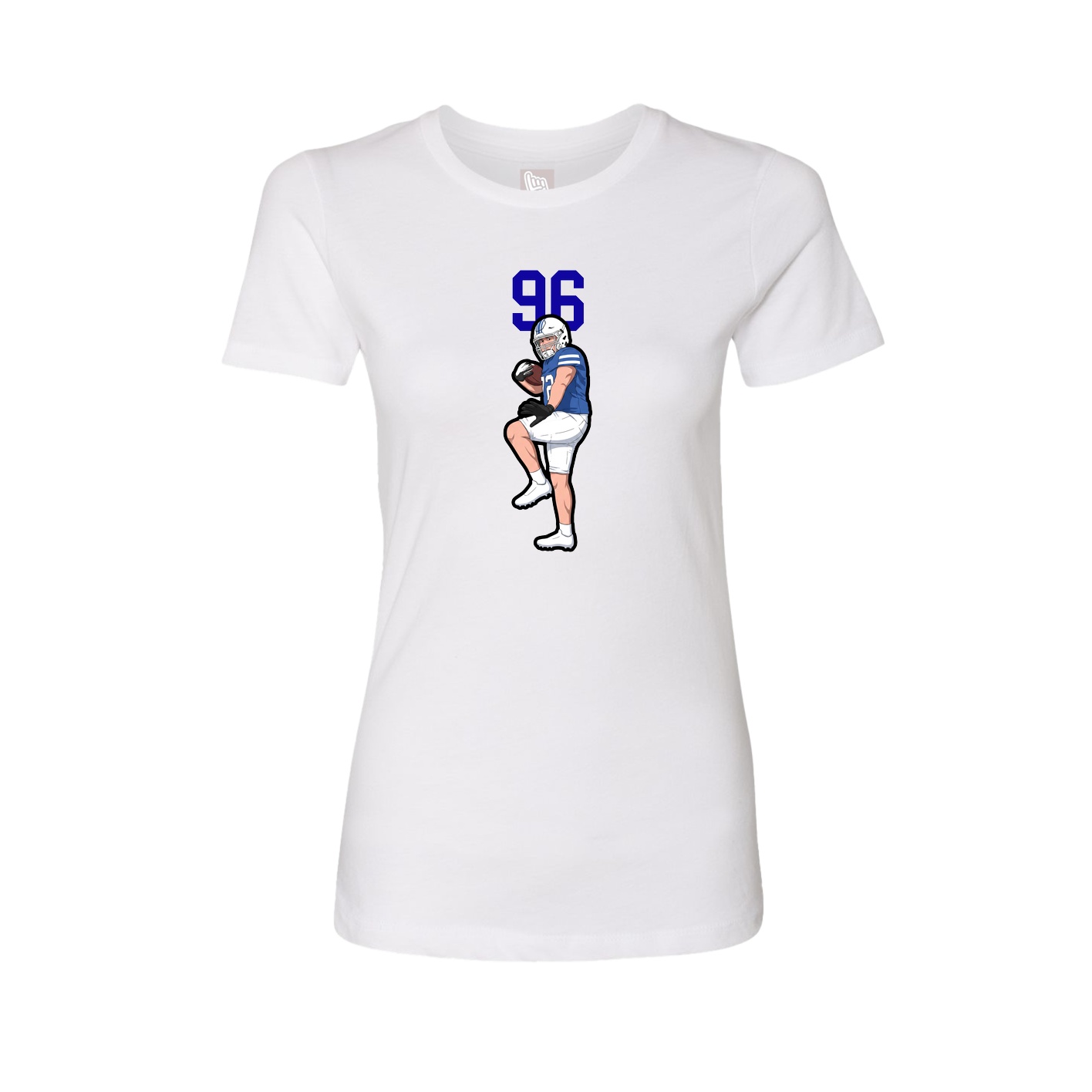 Fitted Women's Tee — Number Top in White