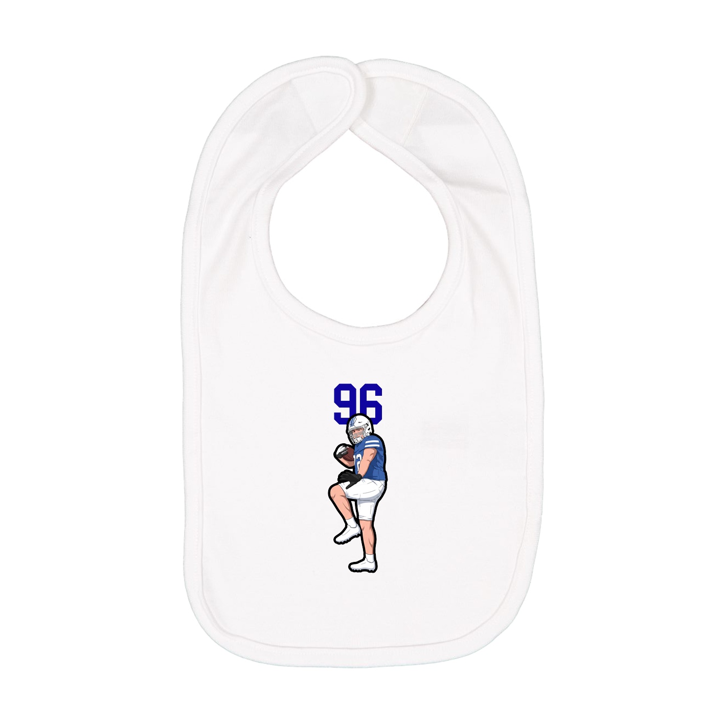 Infant Bib — Number Top in White
