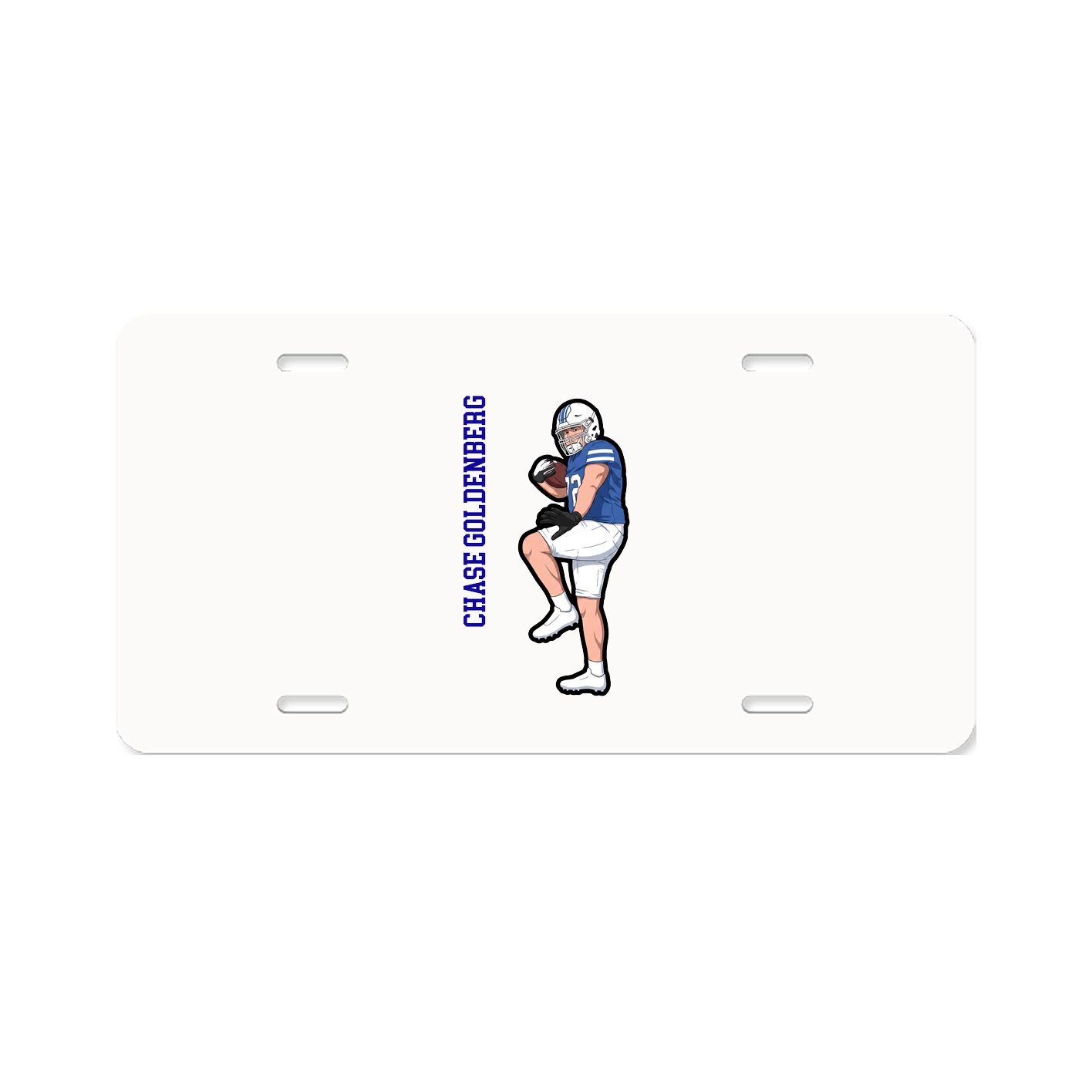 License Plate — Name Vertical in Classic