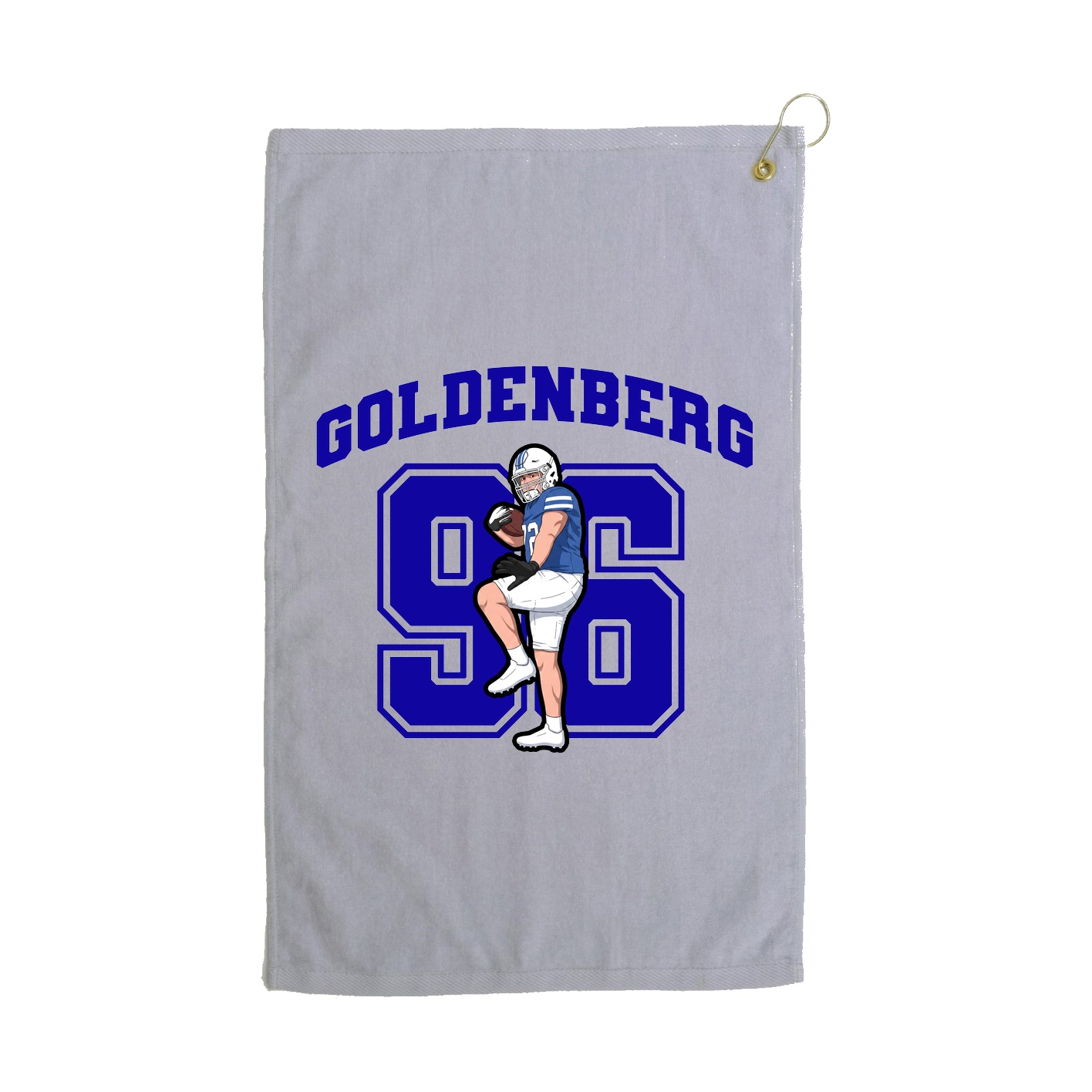 Golf Towel — Number in Grey